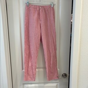 Brandy Melville Red and White Summer Pants